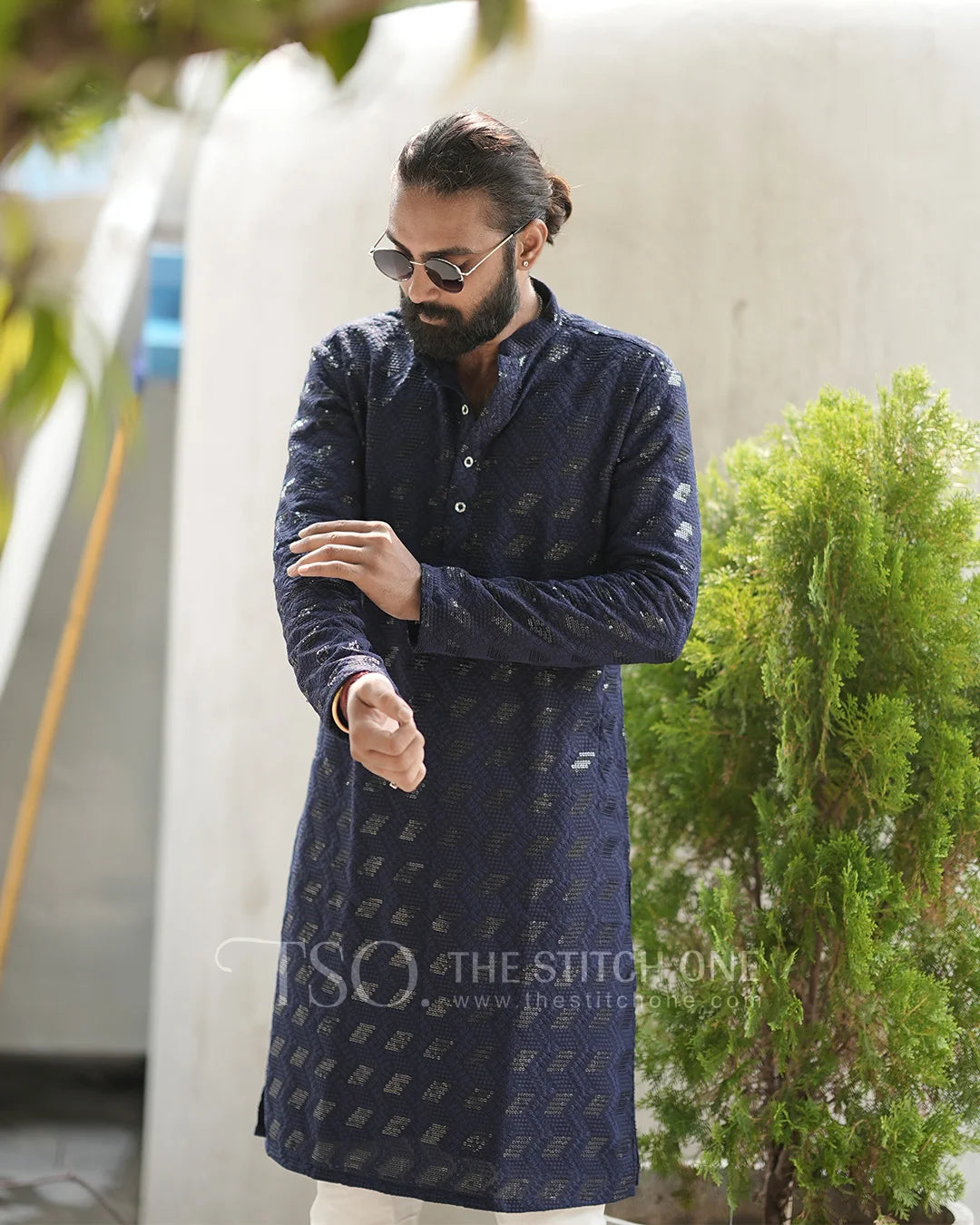 Mystic Blue Kurta For Men