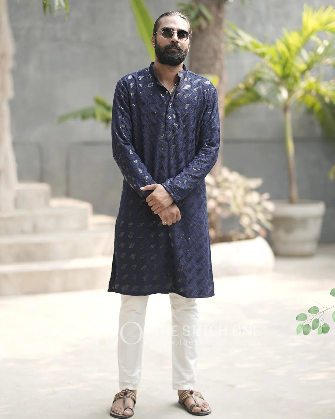 Mystic Blue Kurta For Men