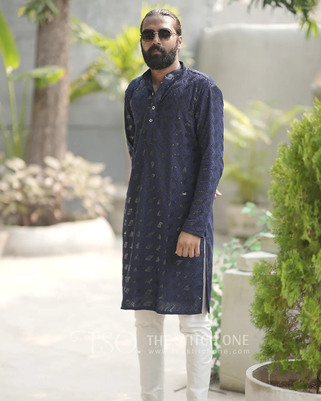 Mystic Blue Kurta For Men