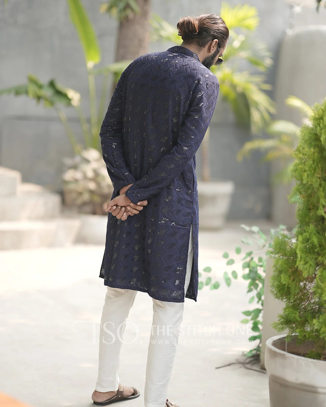 Mystic Blue Kurta For Men