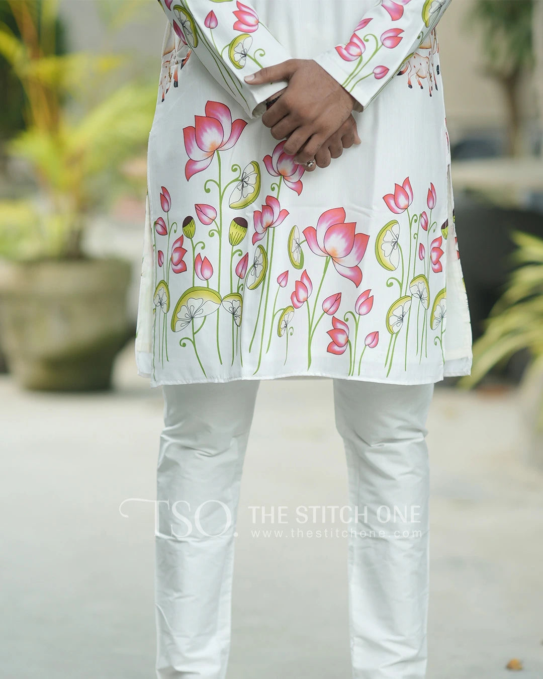 Divine Lotus Pastoral Kurta For Men