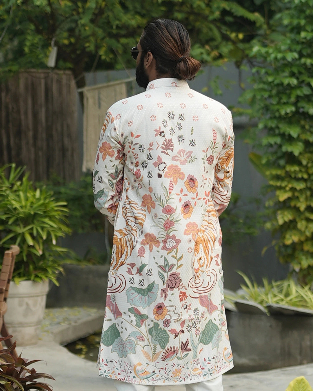 Floral Elegance Kurta For Men