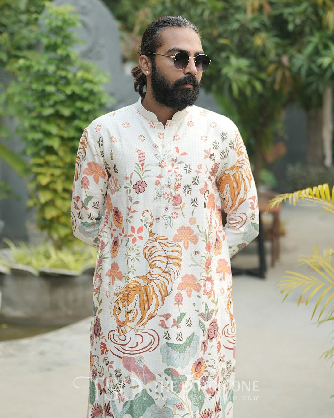 Floral Elegance Kurta For Men