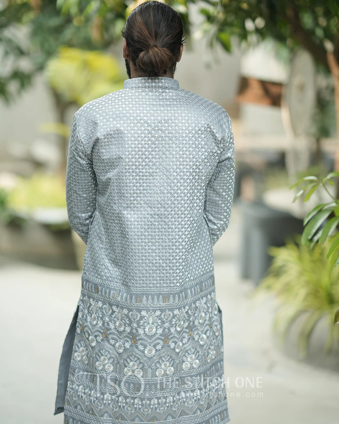 Serenity Grey Elegance Kurta For Men