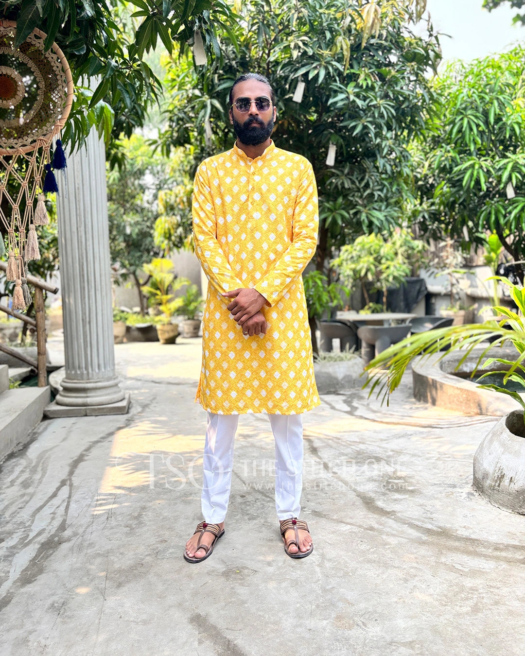 Yellow Haldi Verdure Vibes Kurta For Men