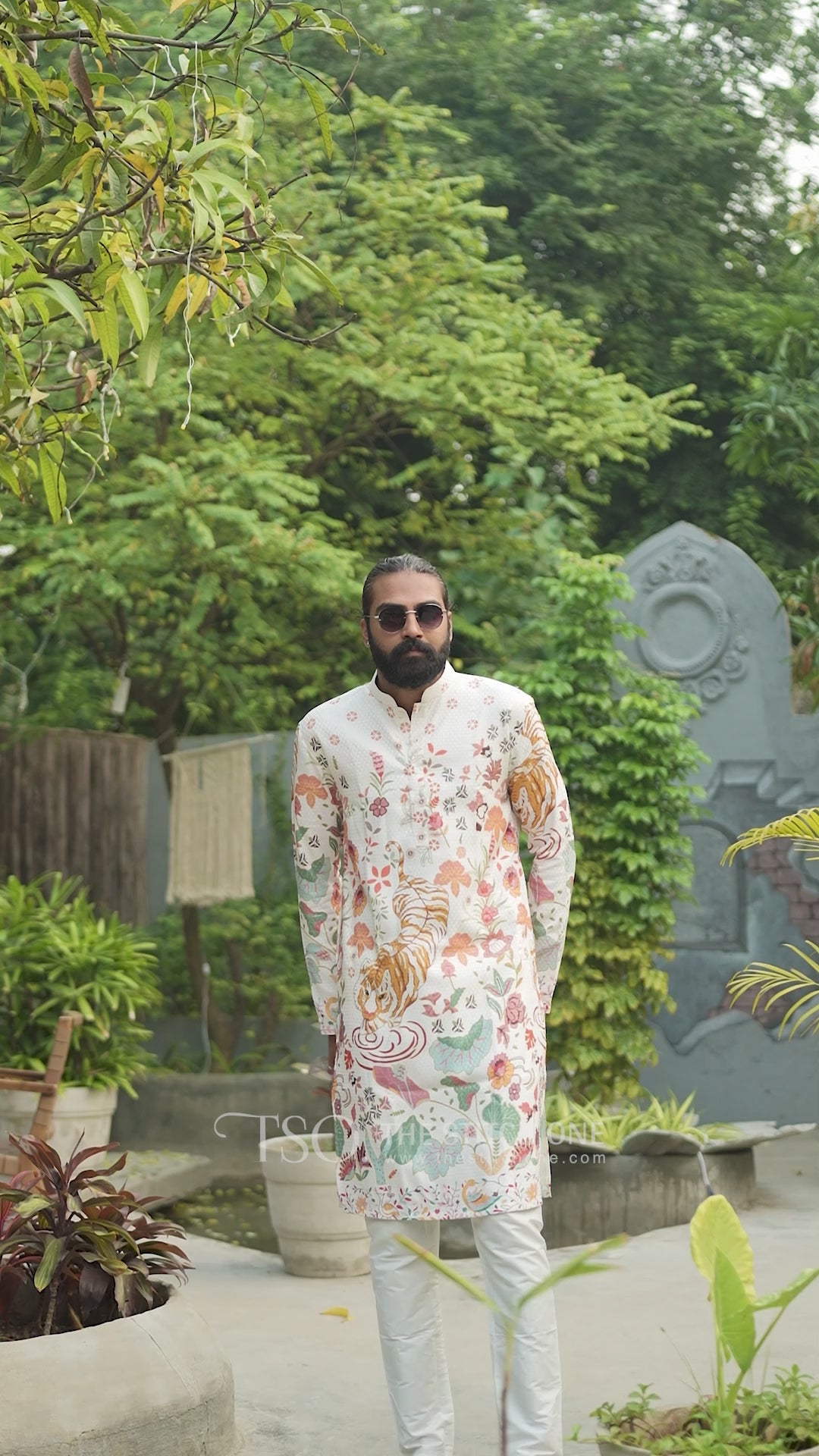 Floral Elegance Kurta For Men