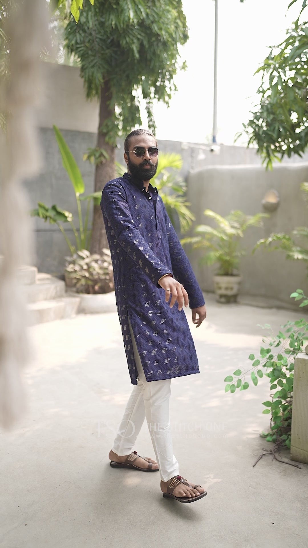 Mystic Blue Kurta For Men